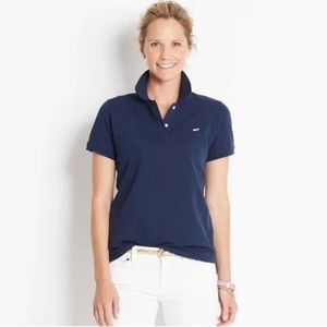 Vineyard Vines Navy blue logo polo shirt sleeve shirt M/Med